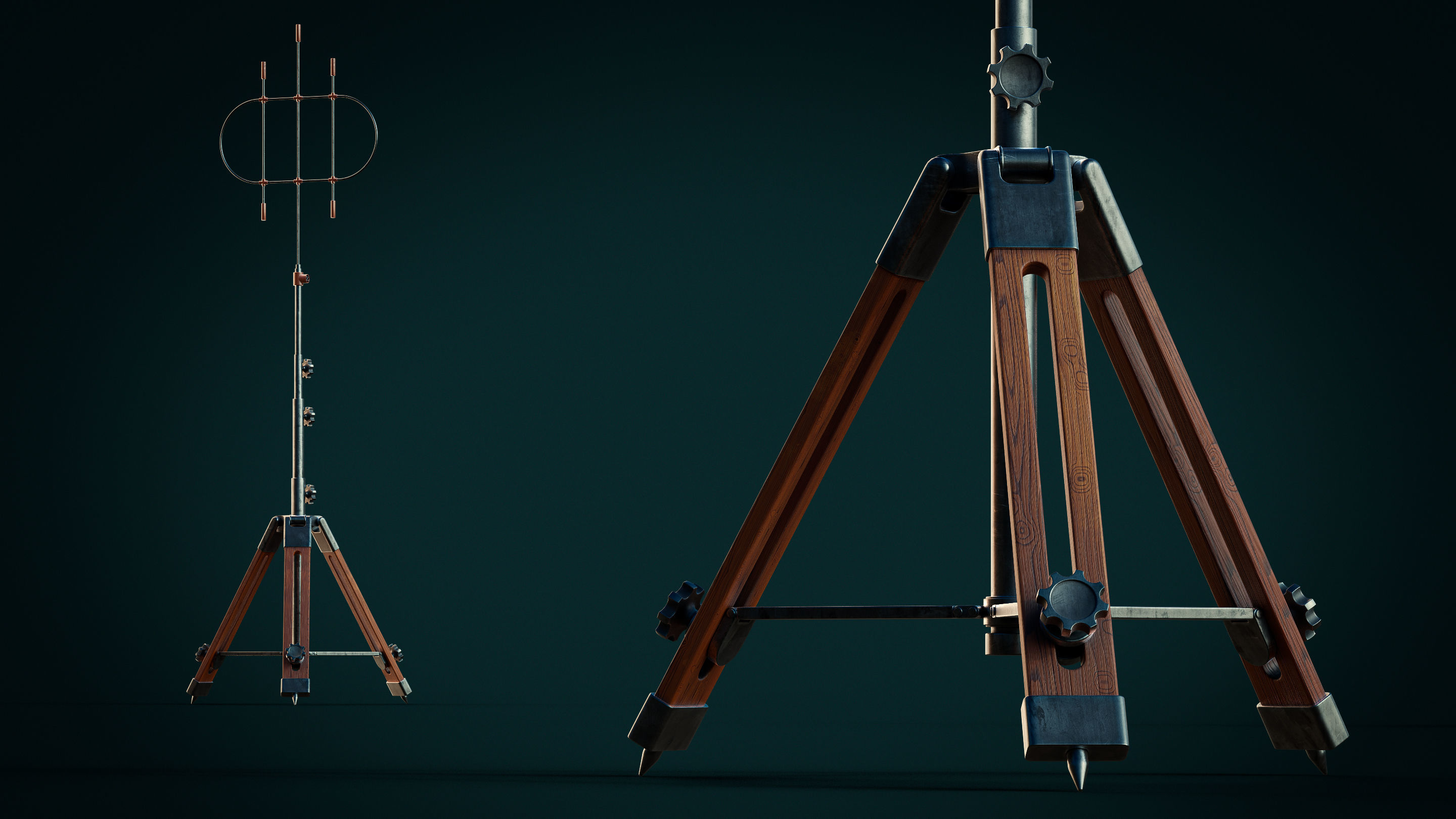 Vintage antenna 3D model_2