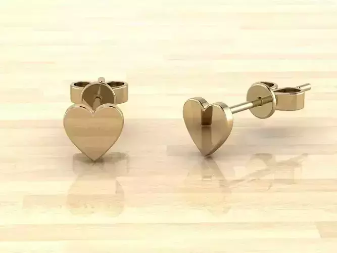 Jewelry Earring Heart Shape 3D print model