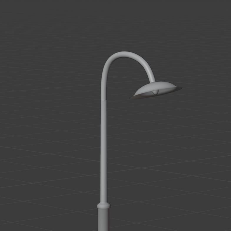 Streetlight street lamp Low-poly 3D model_12