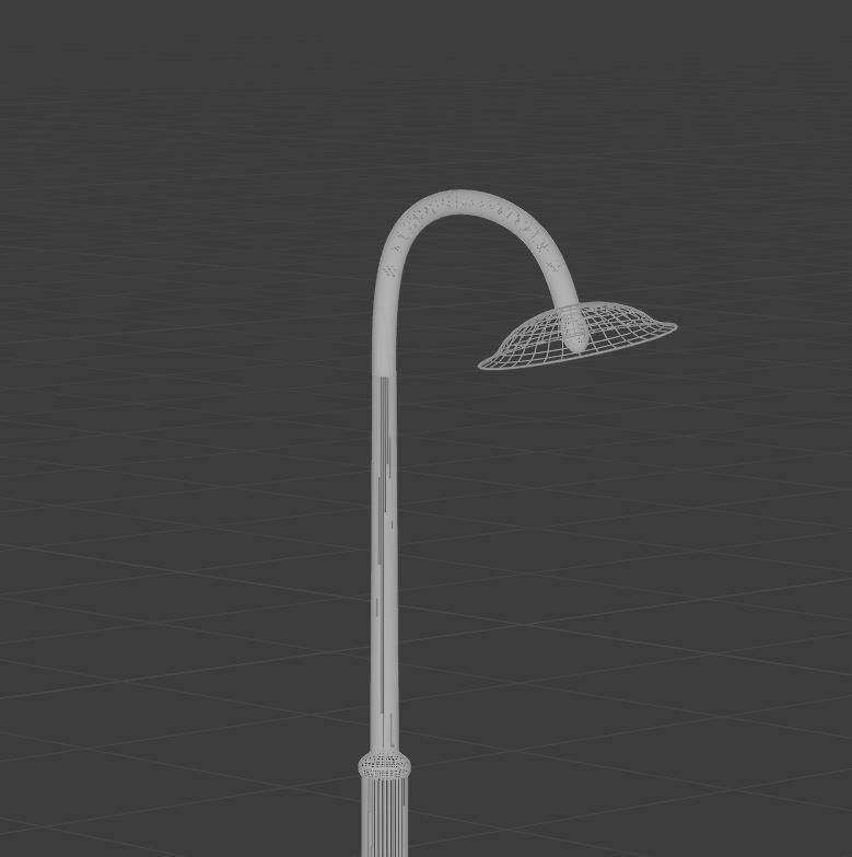 Streetlight street lamp Low-poly 3D model_17