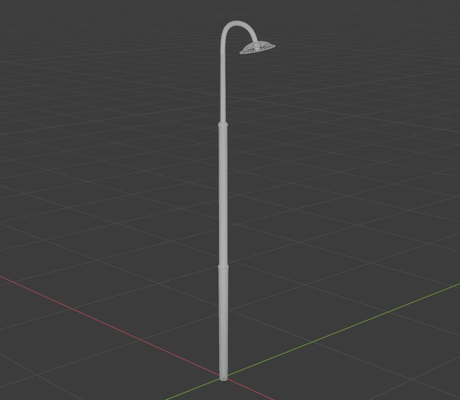 Streetlight street lamp Low-poly 3D model_13