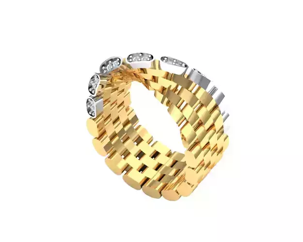 alyans ring with diamonds gold and gold