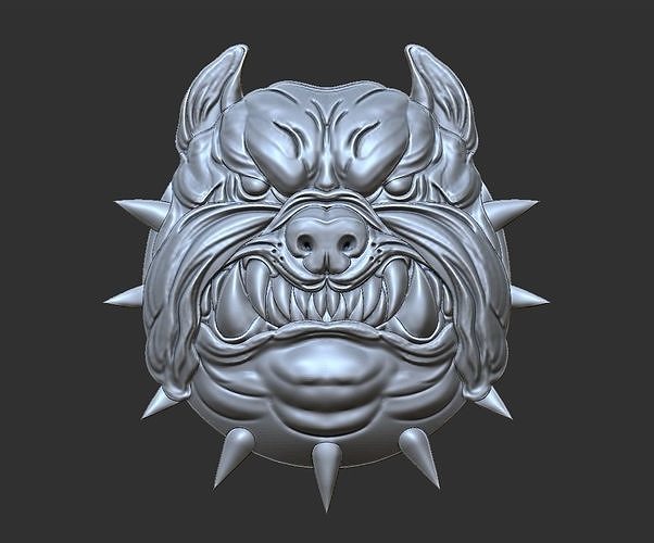 dog head 3D print model