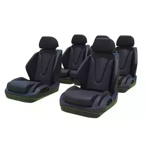 Car Full Seats  Low-poly 3D model