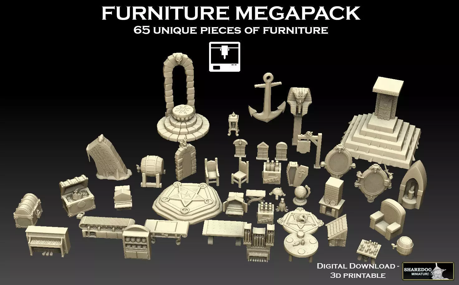 Furniture Megapack 3D print model_0