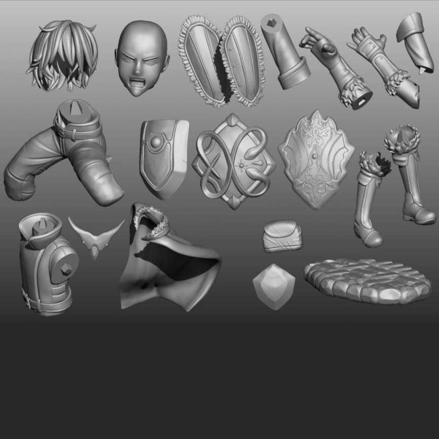 NAOFUMI IWATANI SHIELD HERO STL 3D print model_3