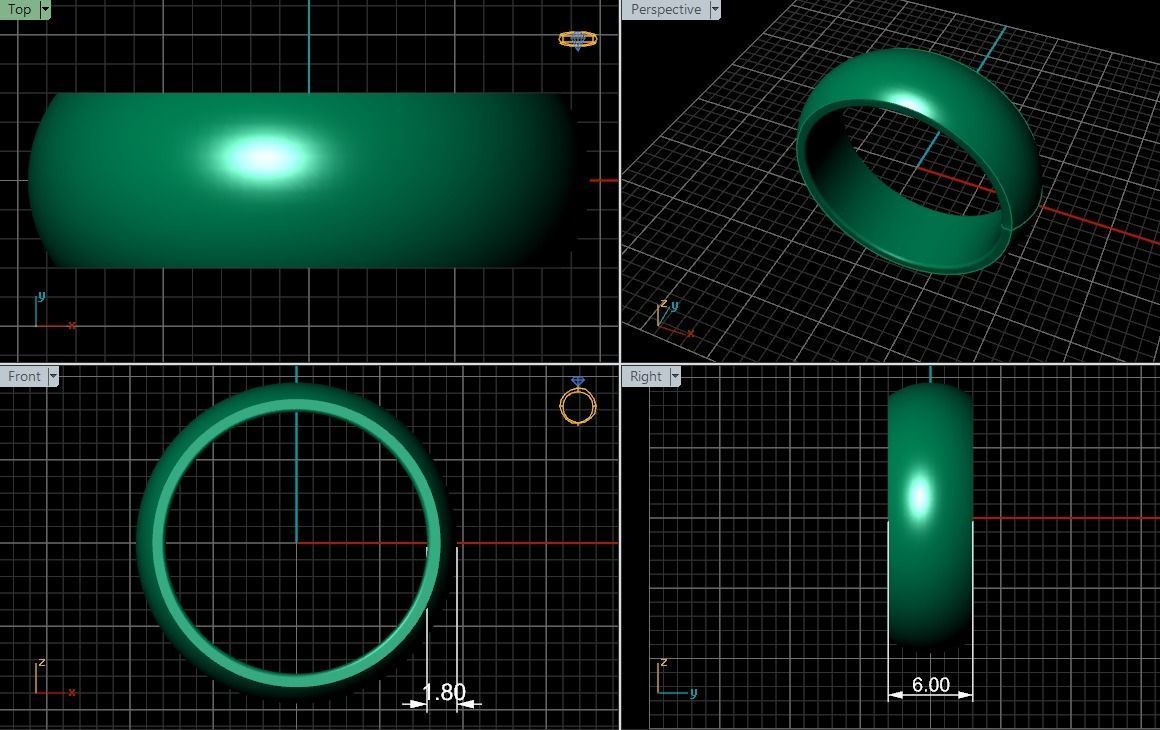 Project simple ring 3D print model_1