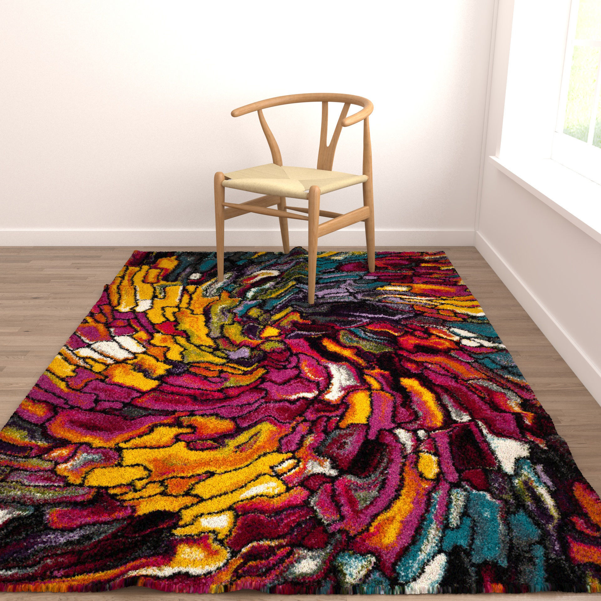 Rugs No 259 Low-poly 3D model_4