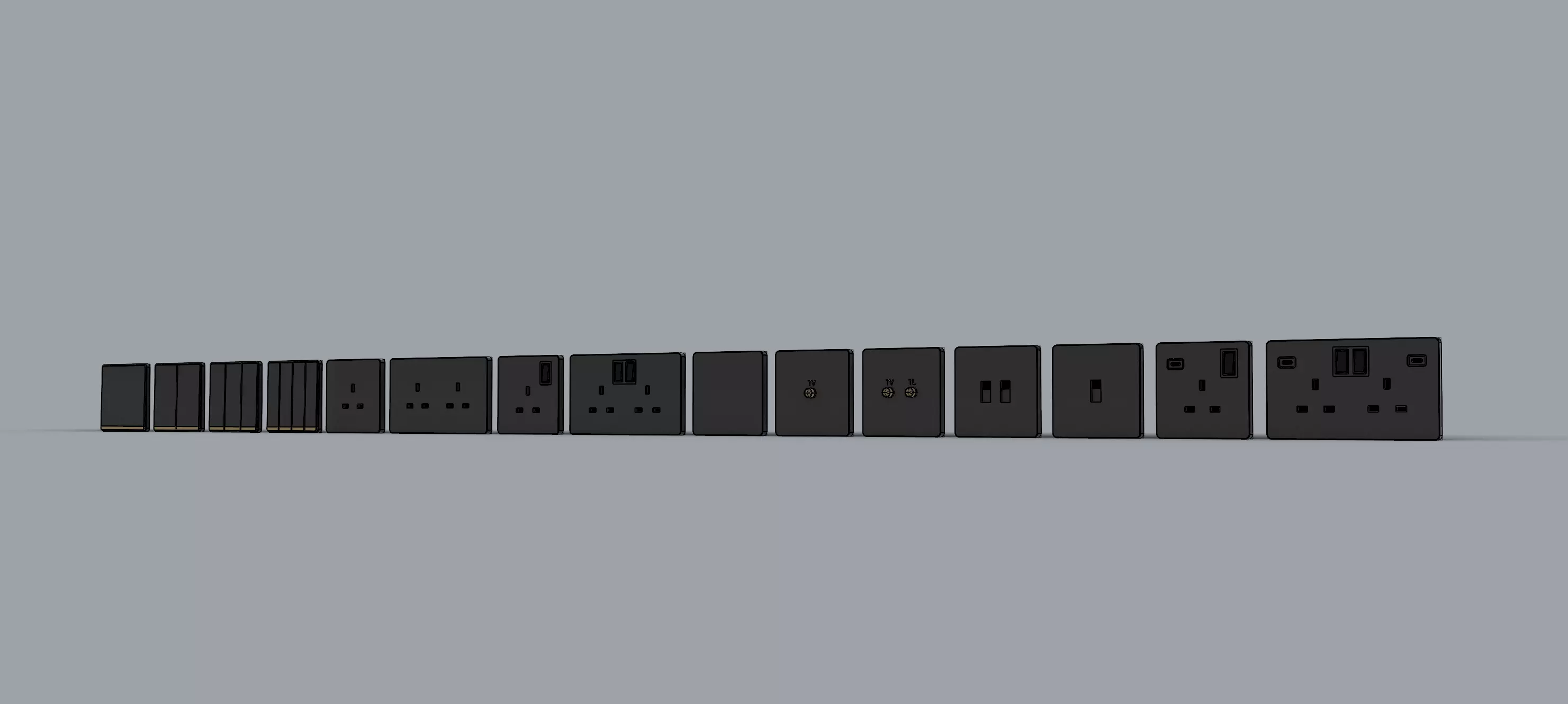 Three legged insert for Socket and Switch and Plug Free 3D model