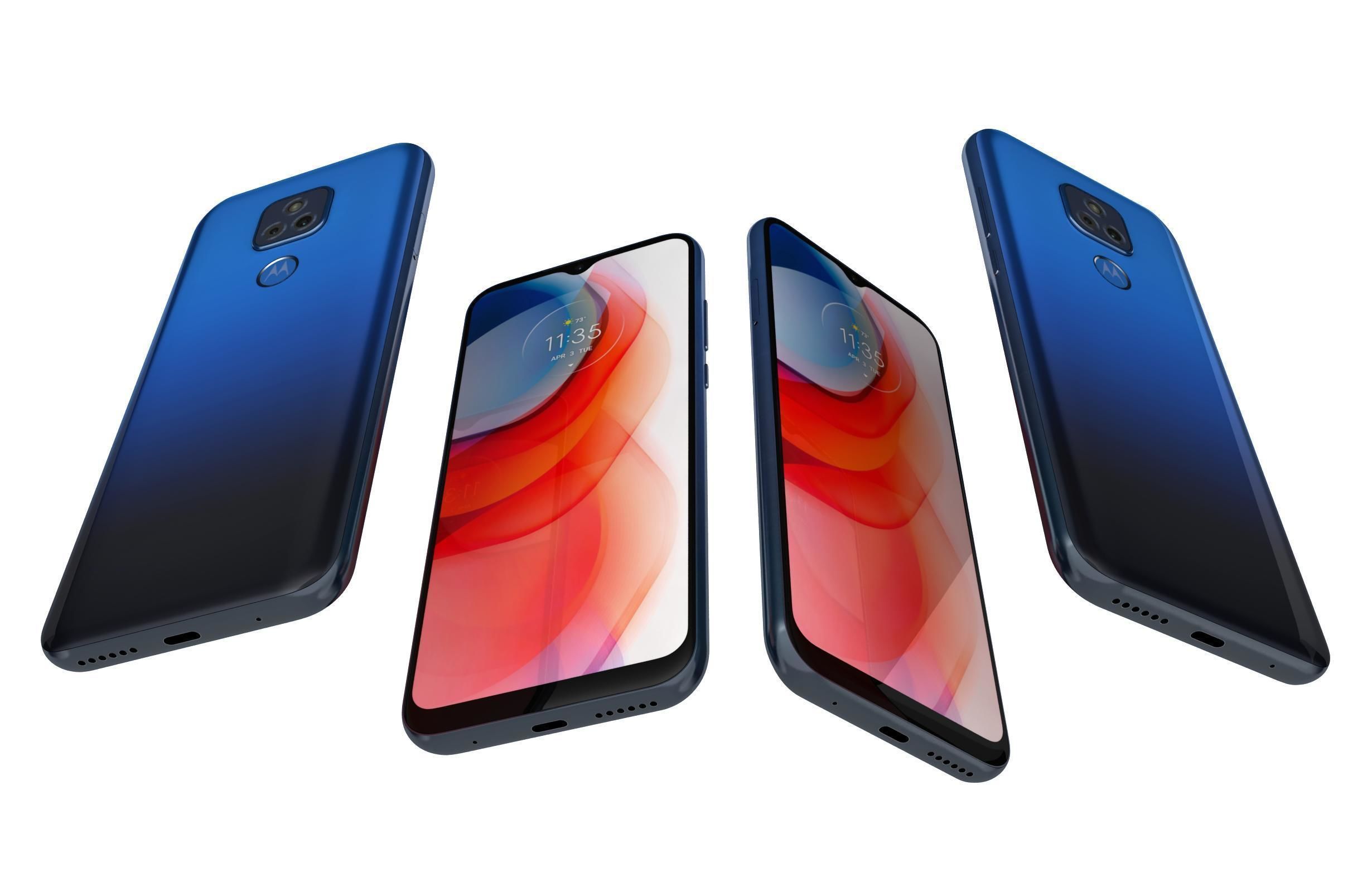 Motorola Moto G Play 2021 Misty Blue 3D model_5