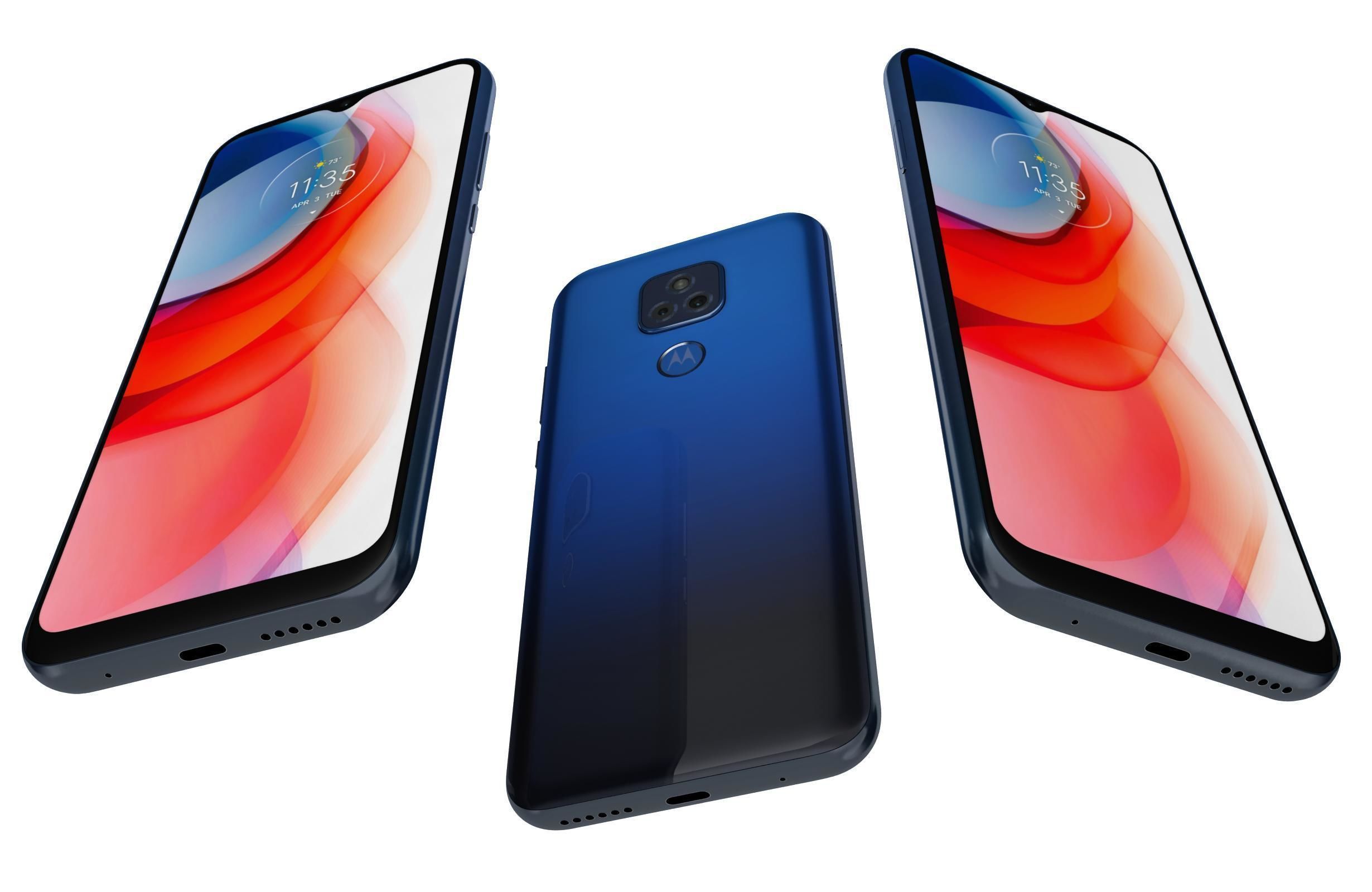 Motorola Moto G Play 2021 Misty Blue 3D model_1