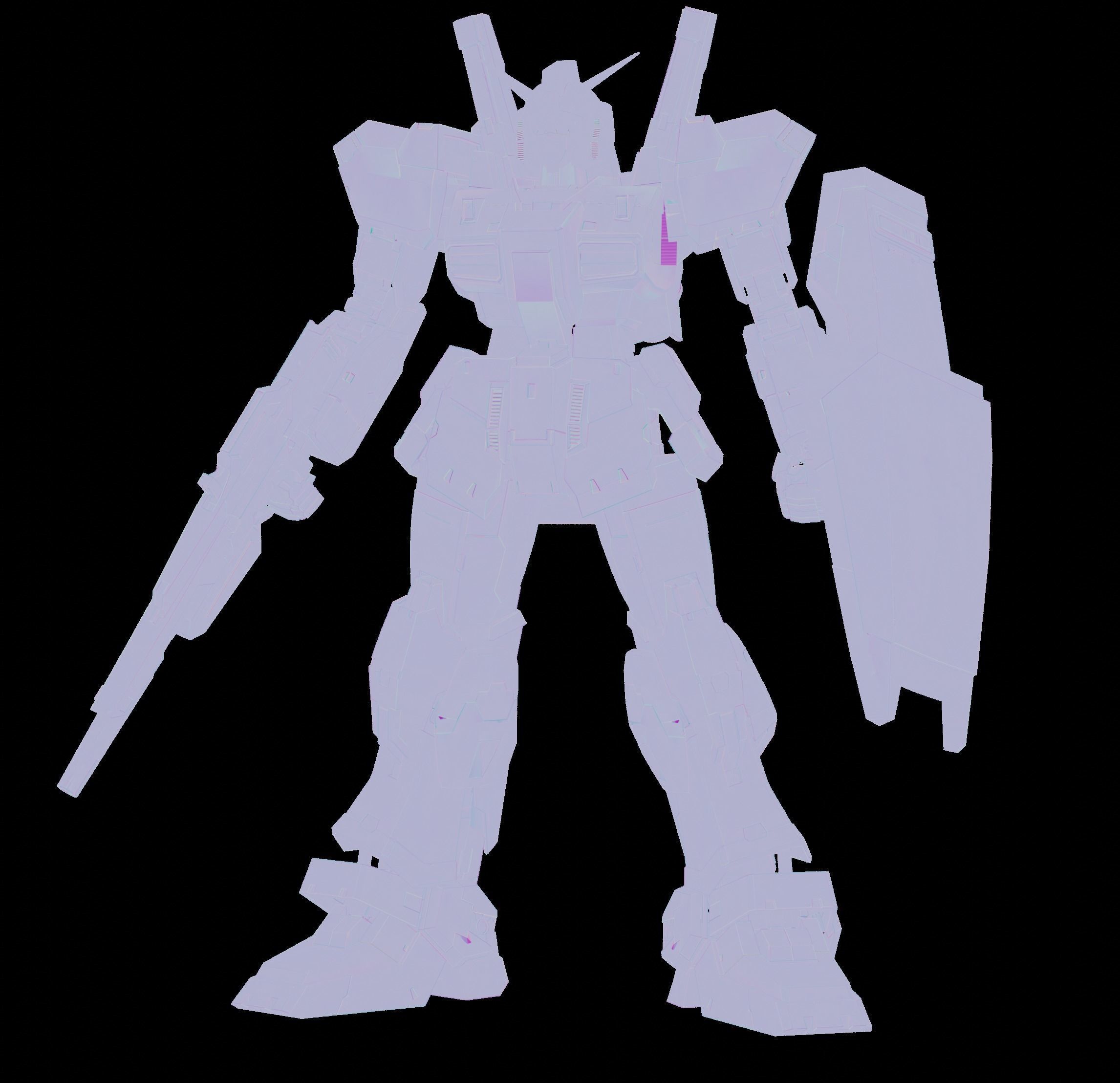 GUNDAM MK-II 3D Realistic Texture Rigged MAYA 3DS MAX Blender 3D model_5