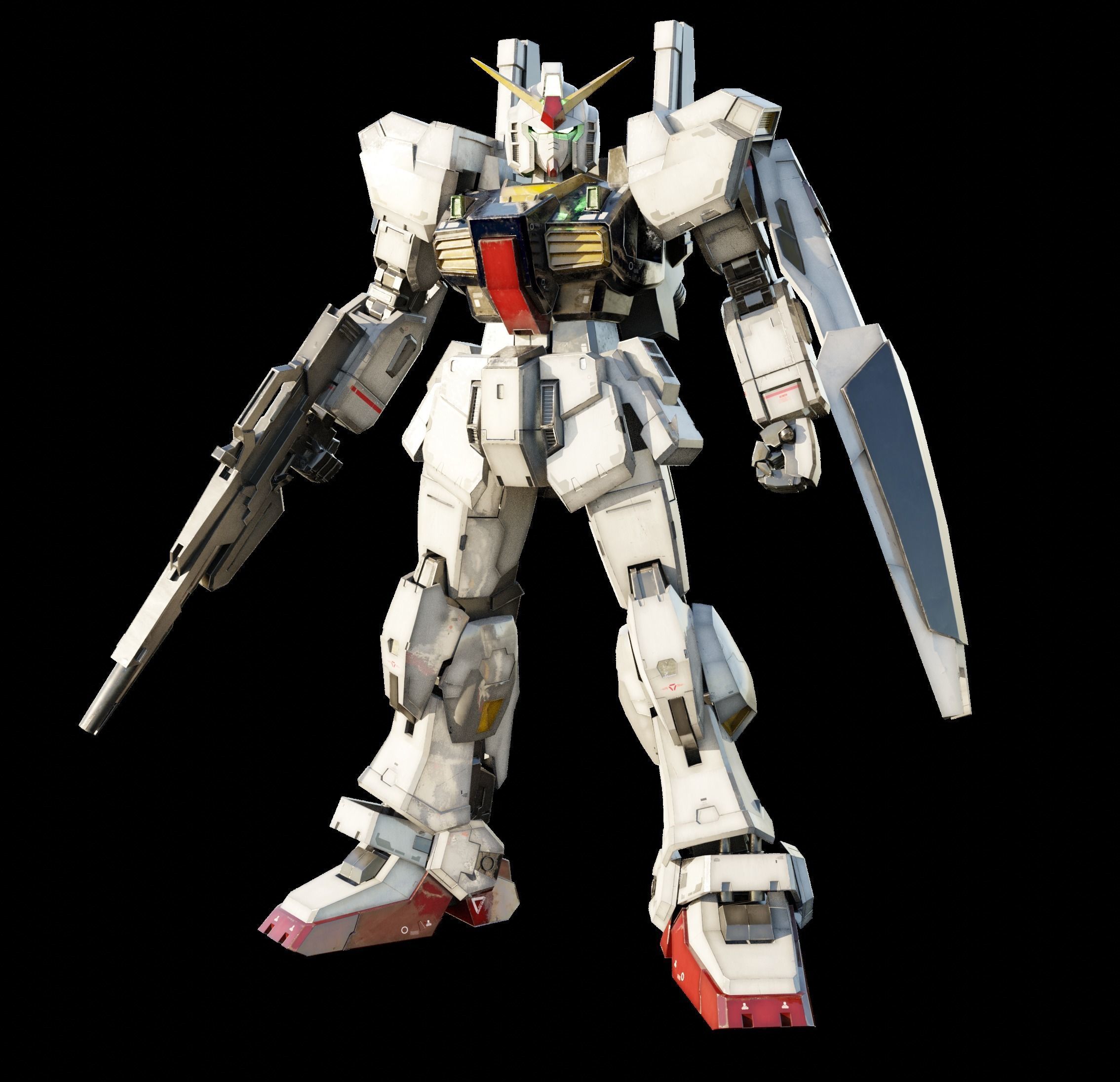 GUNDAM MK-II 3D Realistic Texture Rigged MAYA 3DS MAX Blender 3D model_14