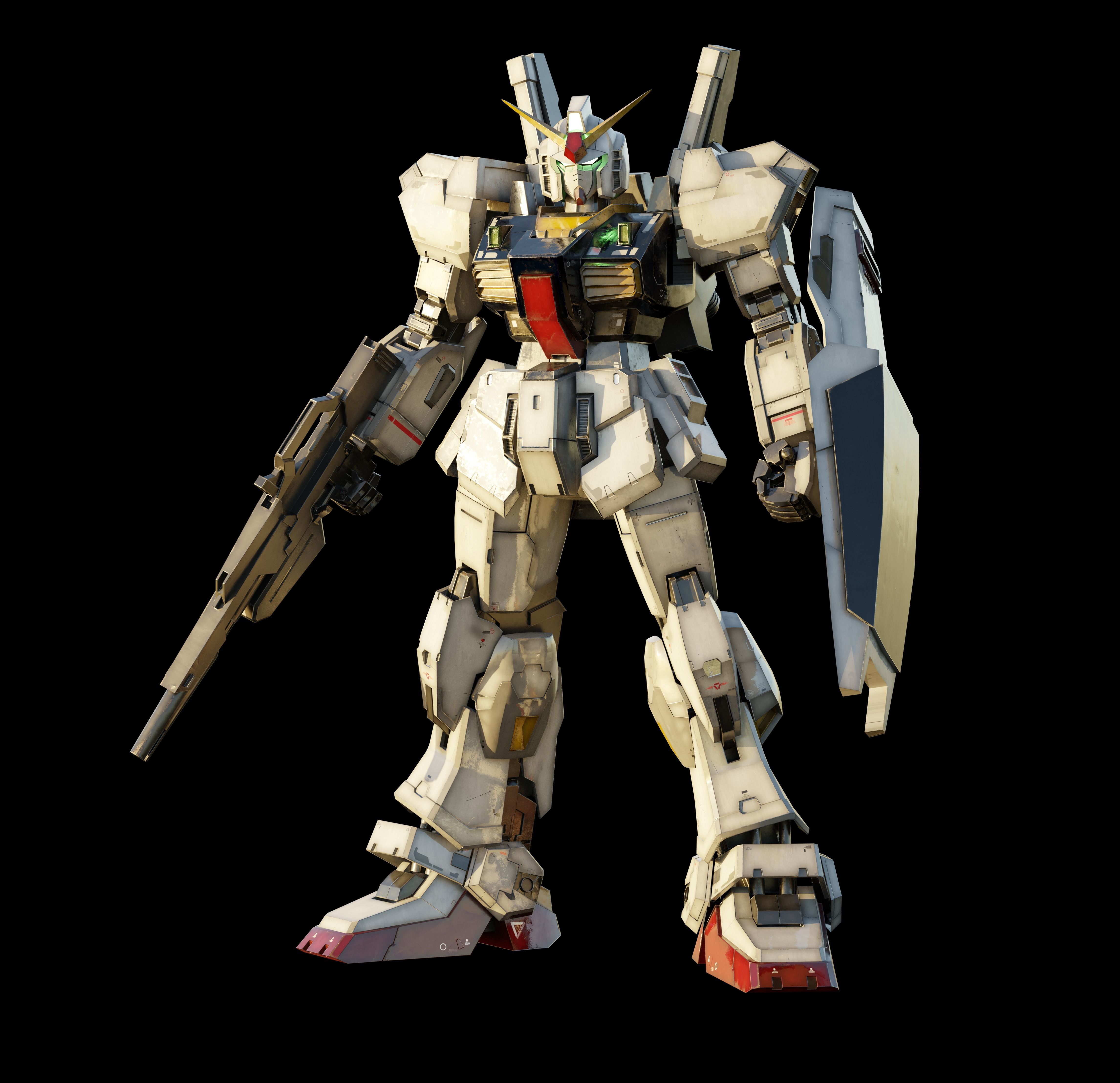 GUNDAM MK-II 3D Realistic Texture Rigged MAYA 3DS MAX Blender 3D model_1