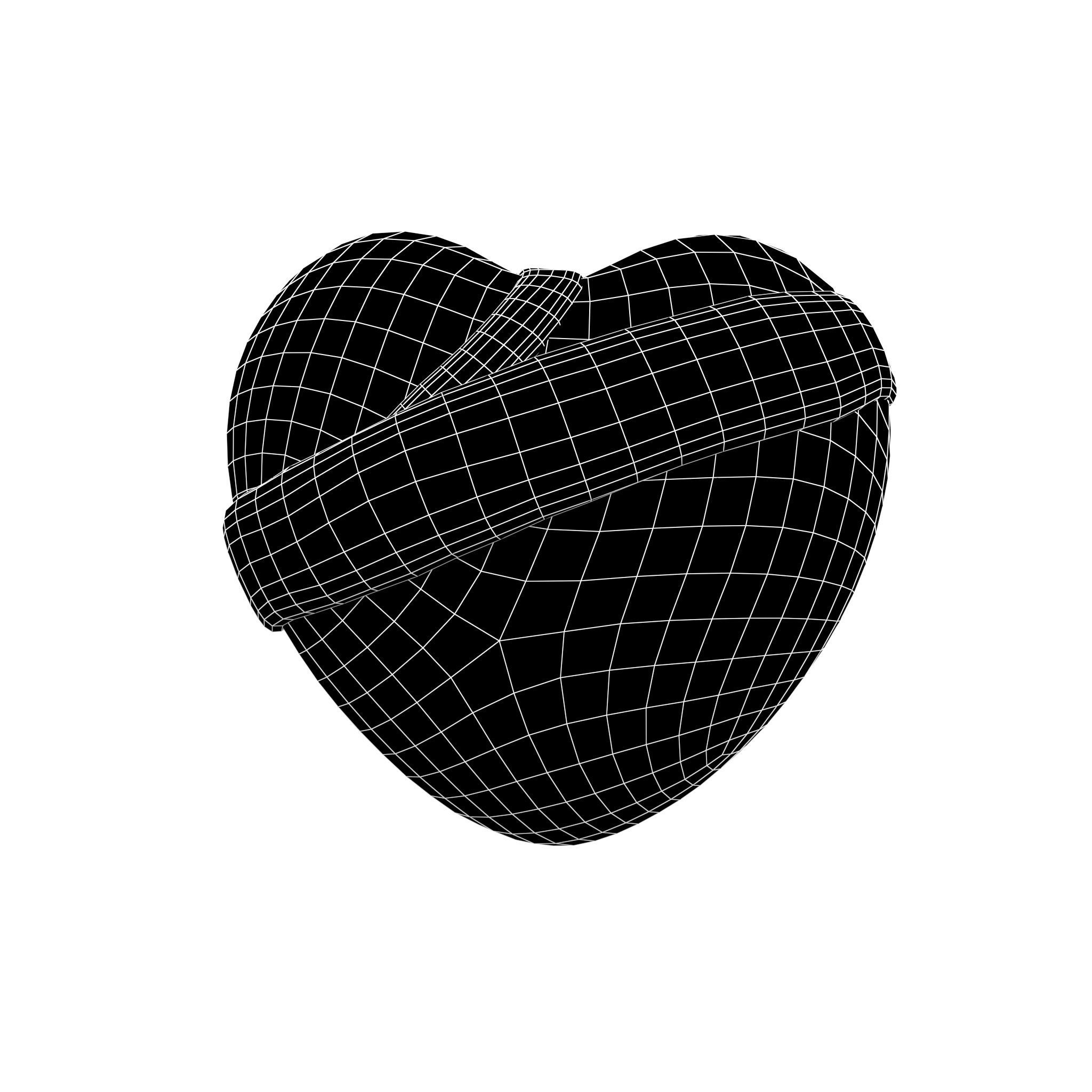Mending Heart v1 005 Low-poly 3D model_5