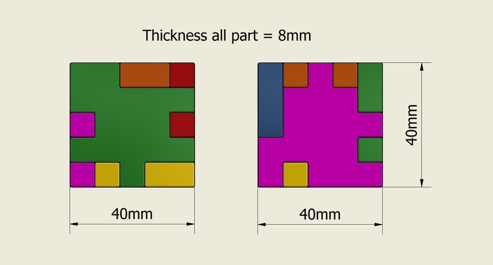 Plastic puzzle cube model 3D model_5
