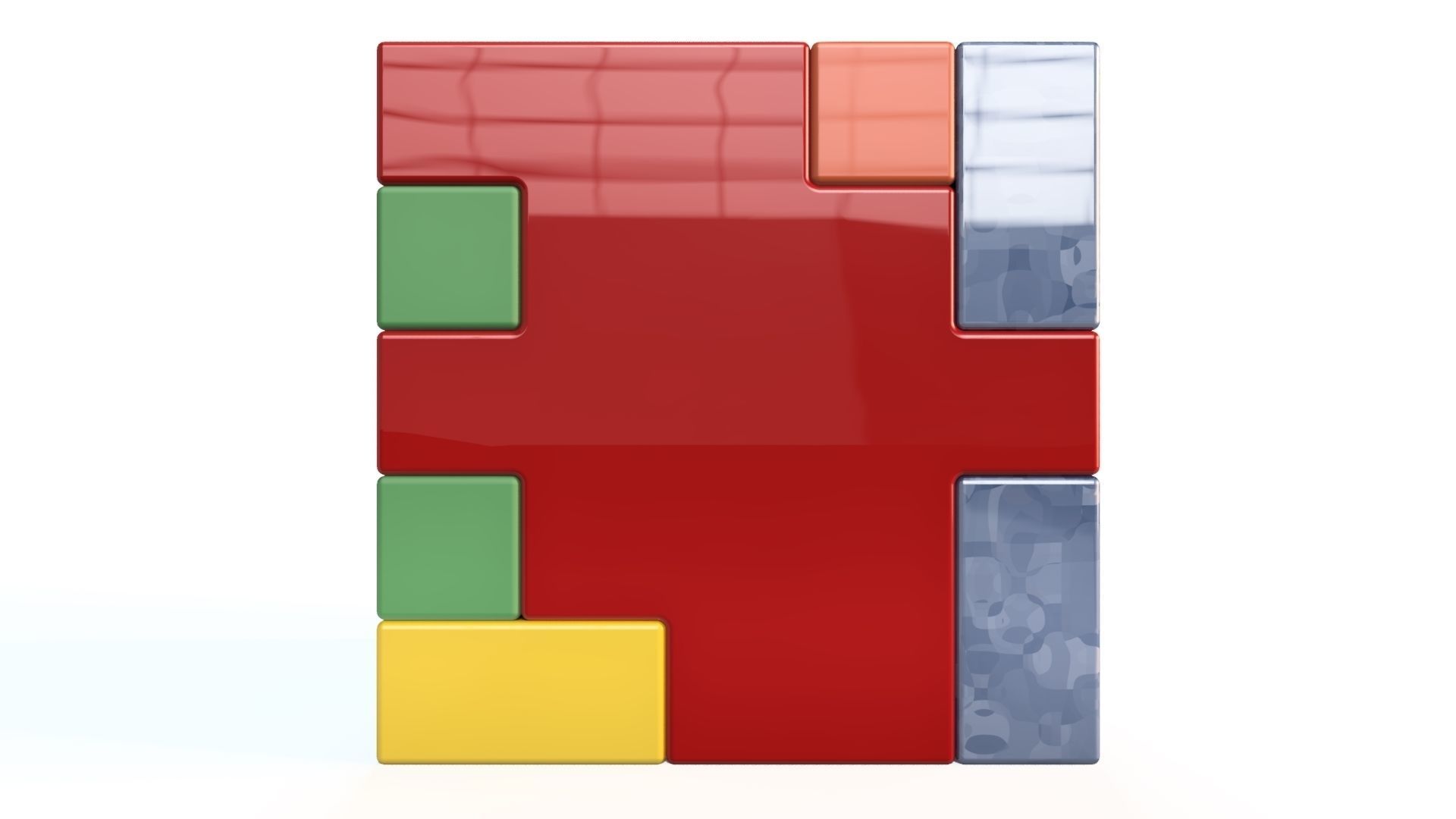 Plastic puzzle cube model 3D model_2