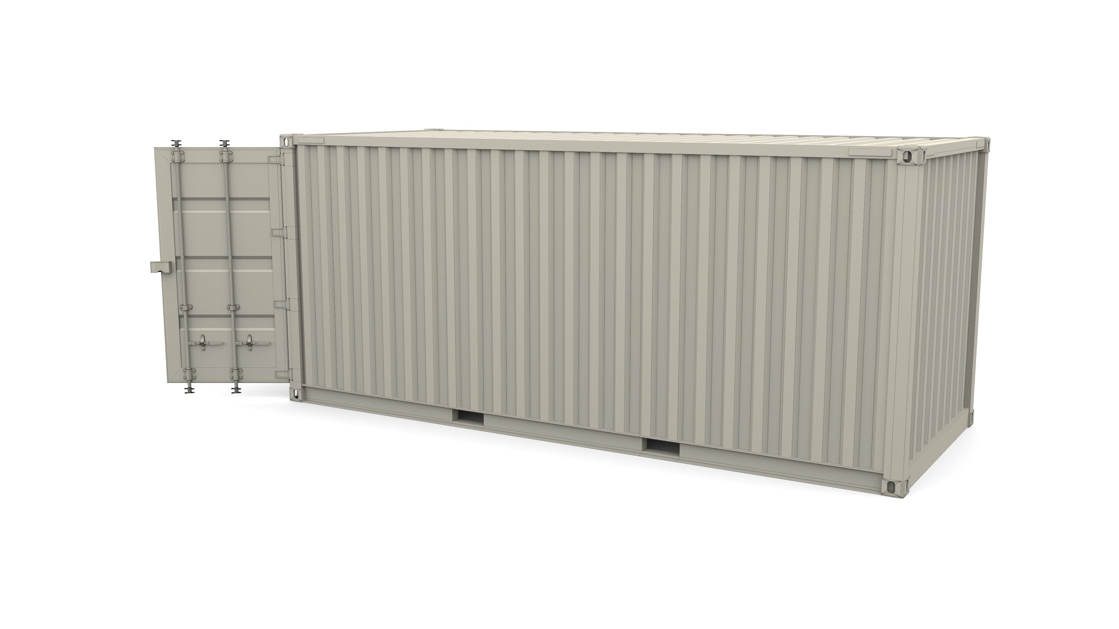 20ft Shipping Container PIL 3D model_14
