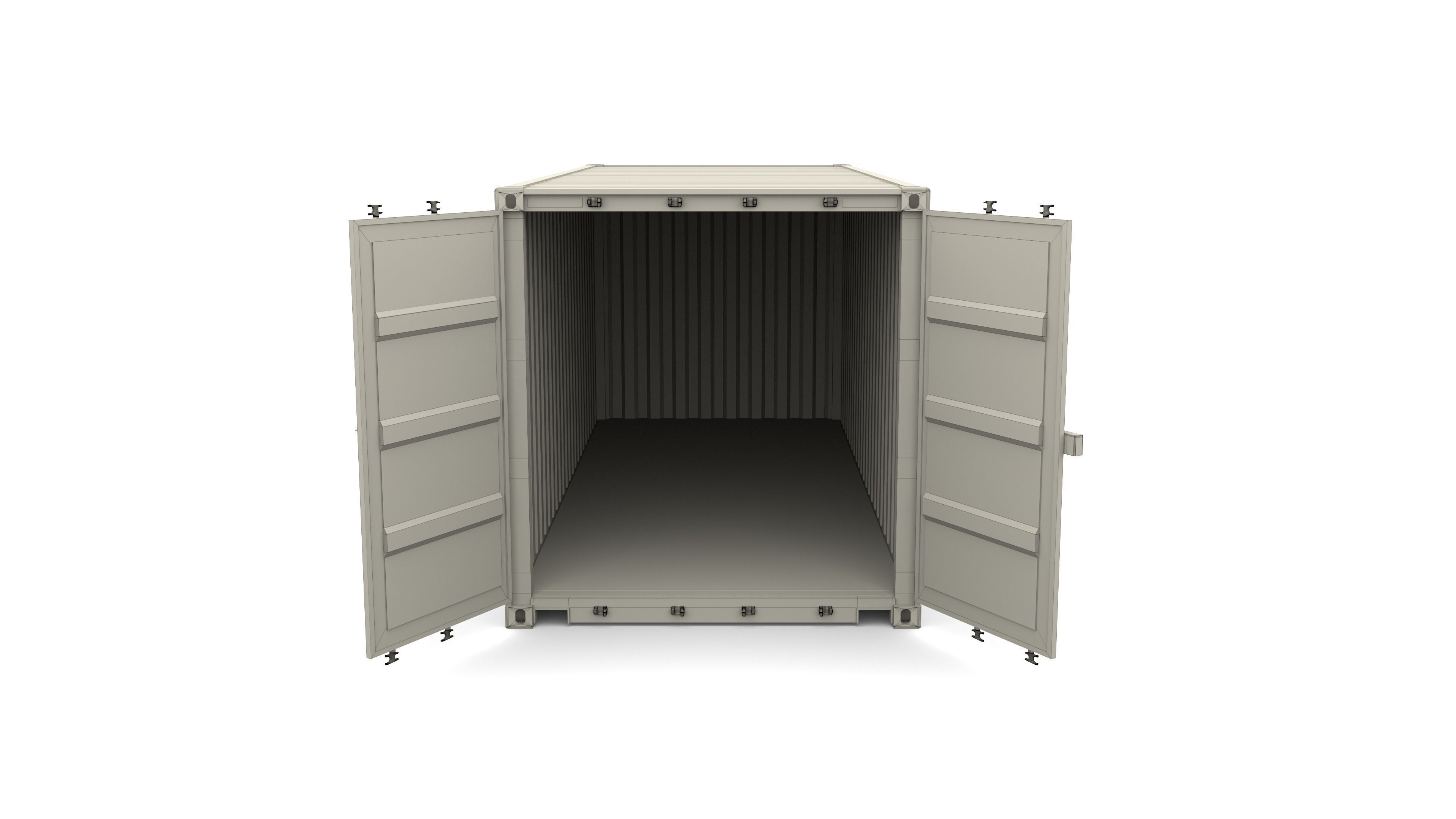 20ft Shipping Container PIL 3D model_12