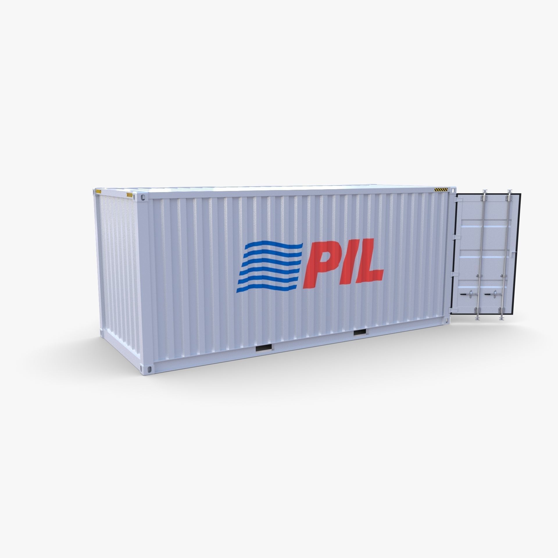 20ft Shipping Container PIL 3D model_9