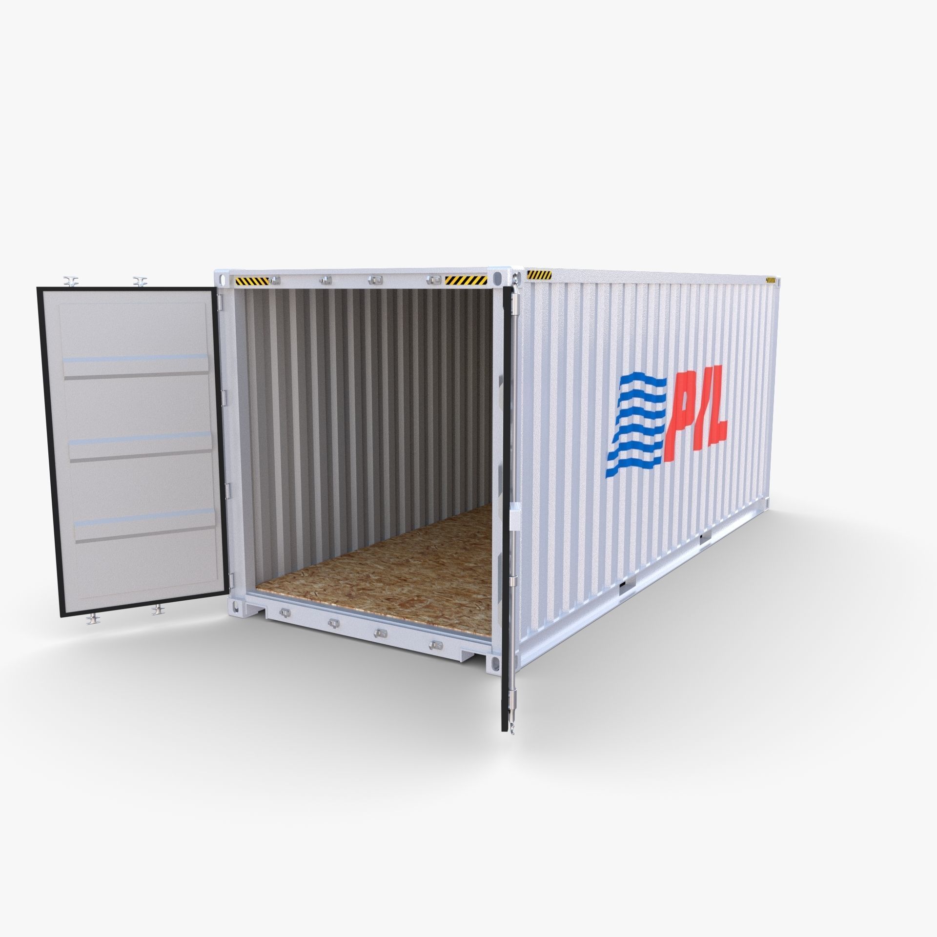 20ft Shipping Container PIL 3D model_11