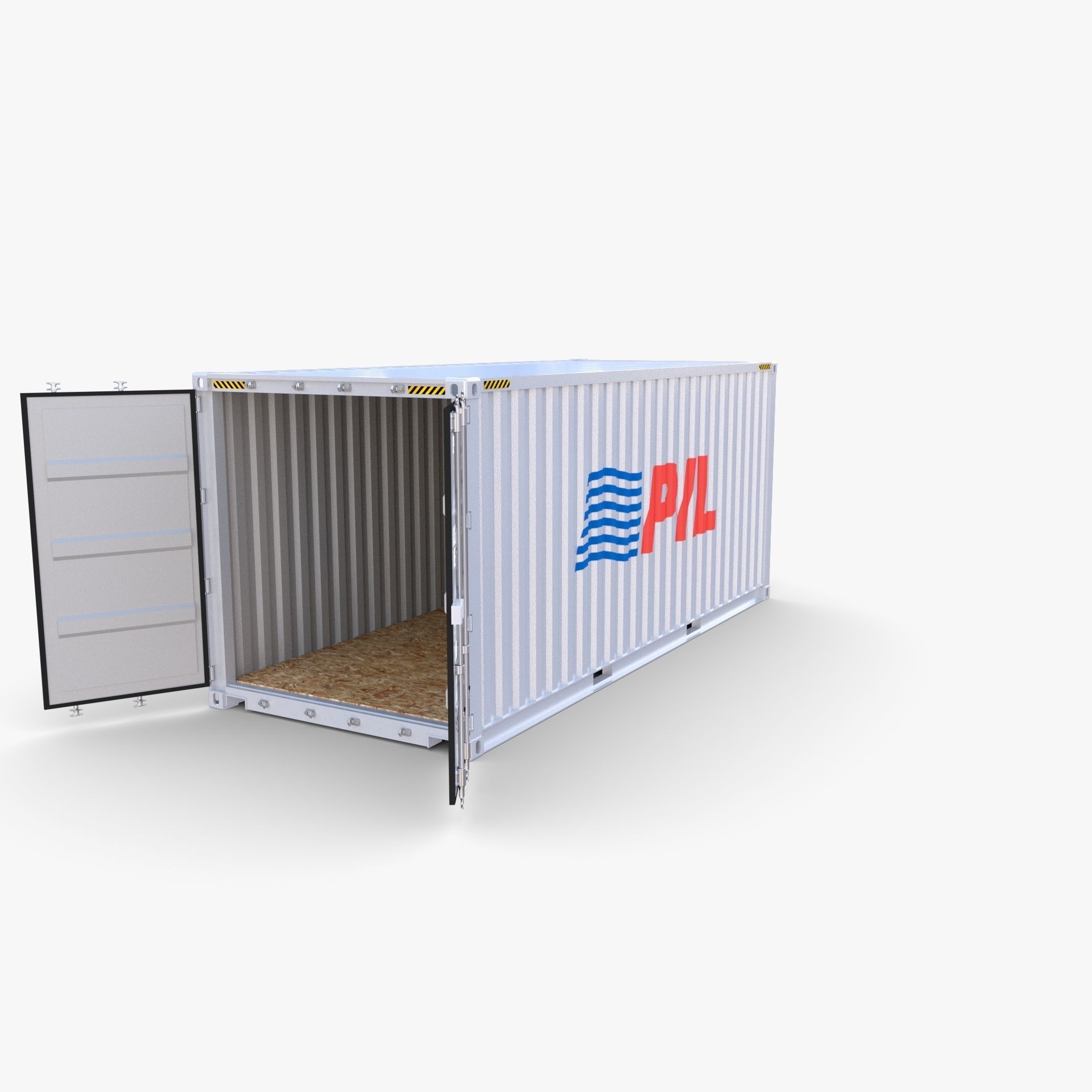 20ft Shipping Container PIL 3D model_7