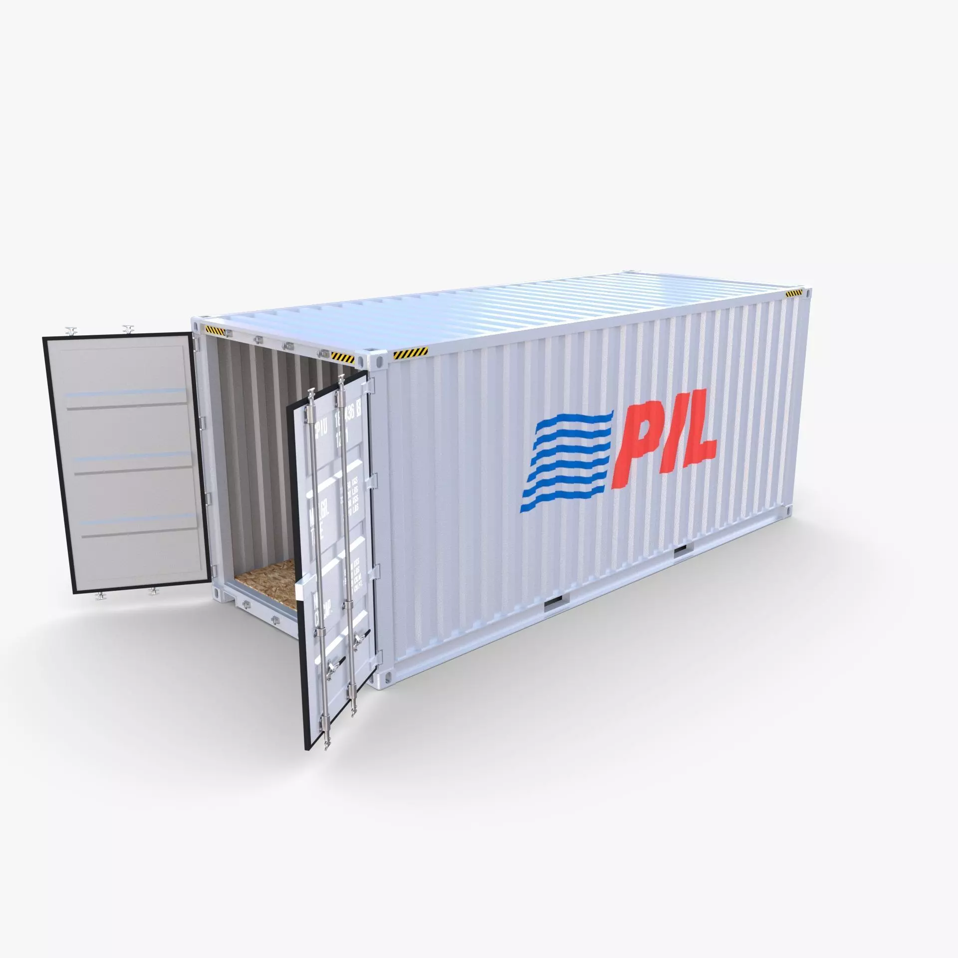 20ft Shipping Container PIL 3D model_0