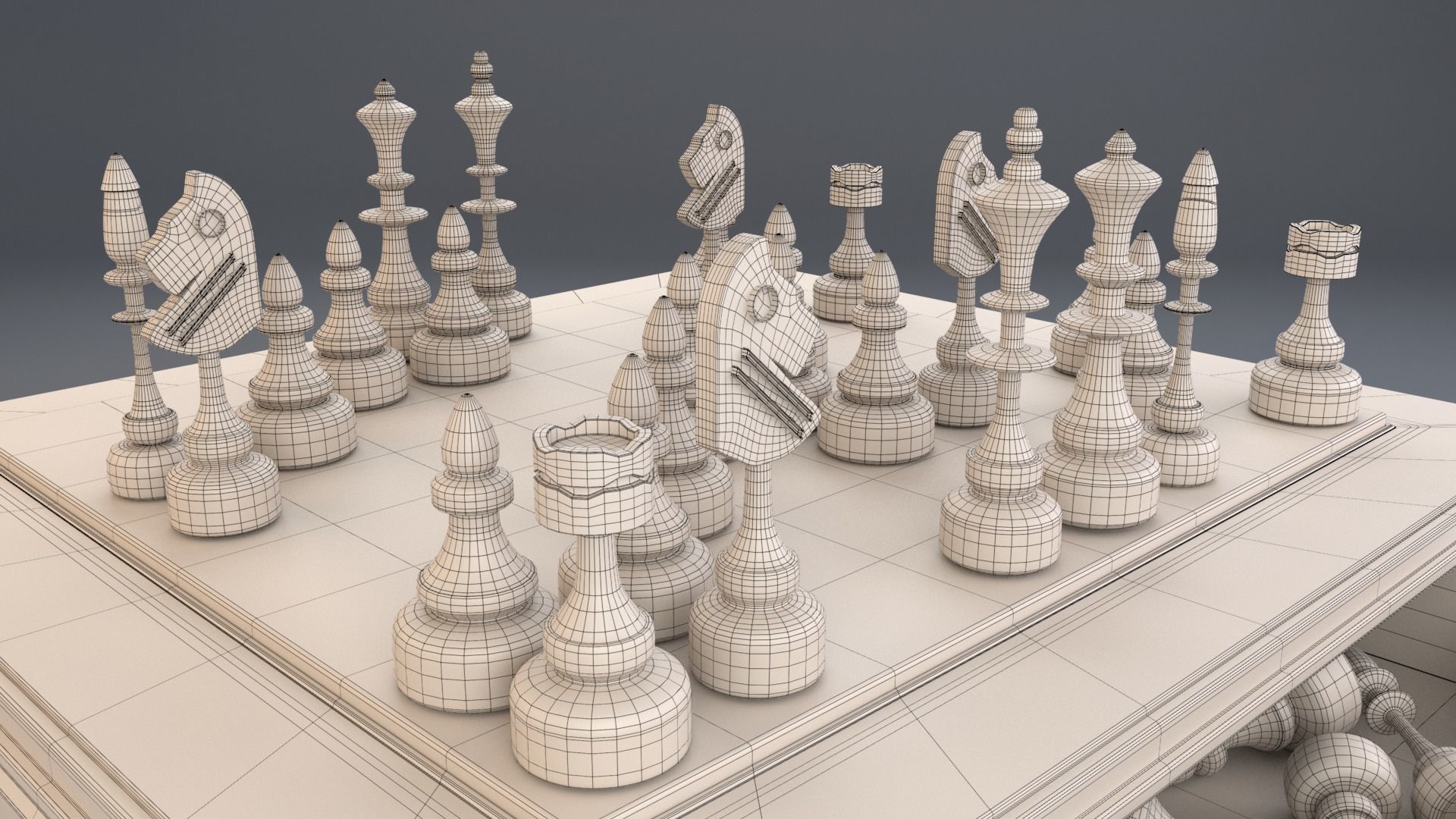 Chess Set 3D model_8
