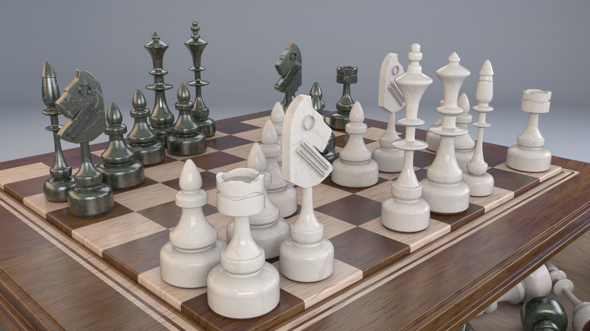 Chess Set 3D model_3