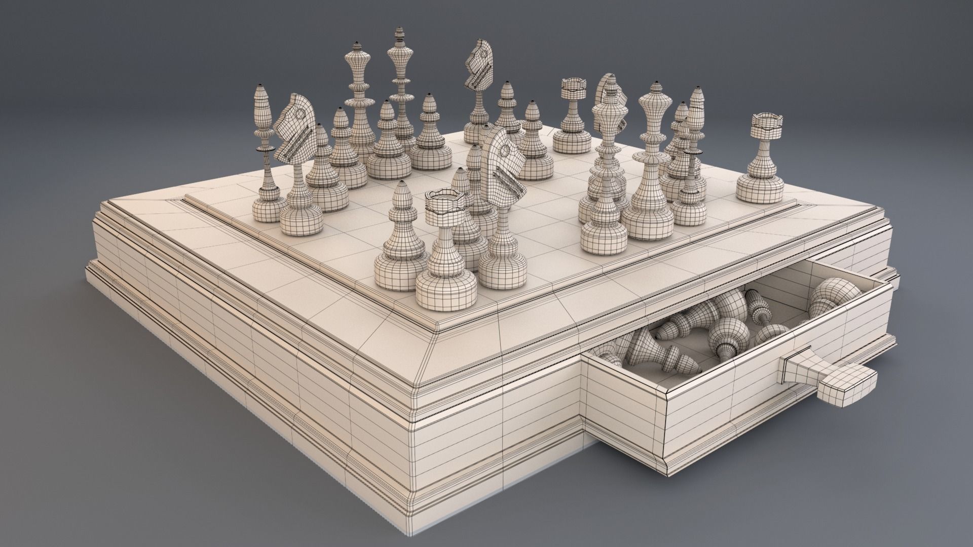 Chess Set 3D model_6