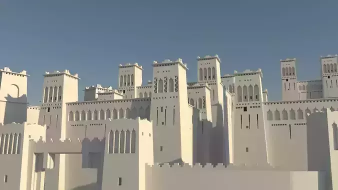 Morocco traditionnel building 3D model