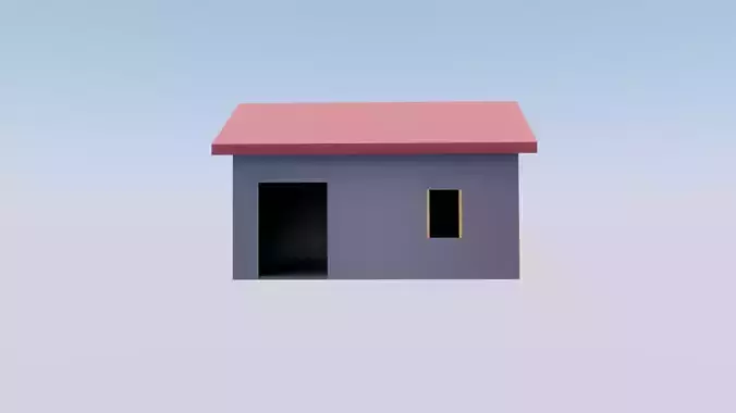 House Simple Free Free low-poly 3D model