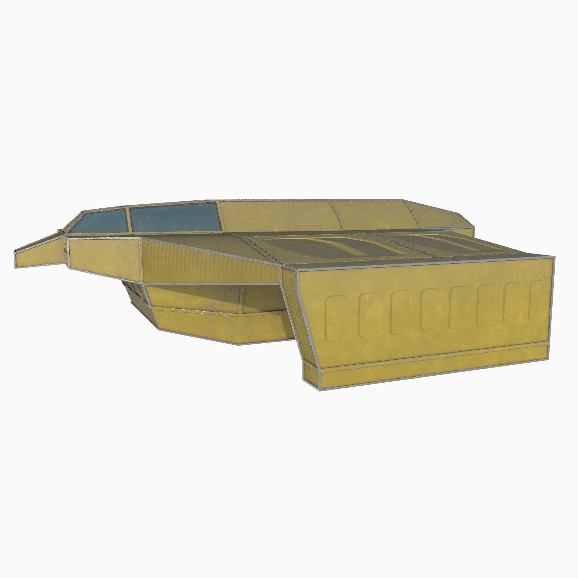 cargo ship 1 Low-poly 3D model_1