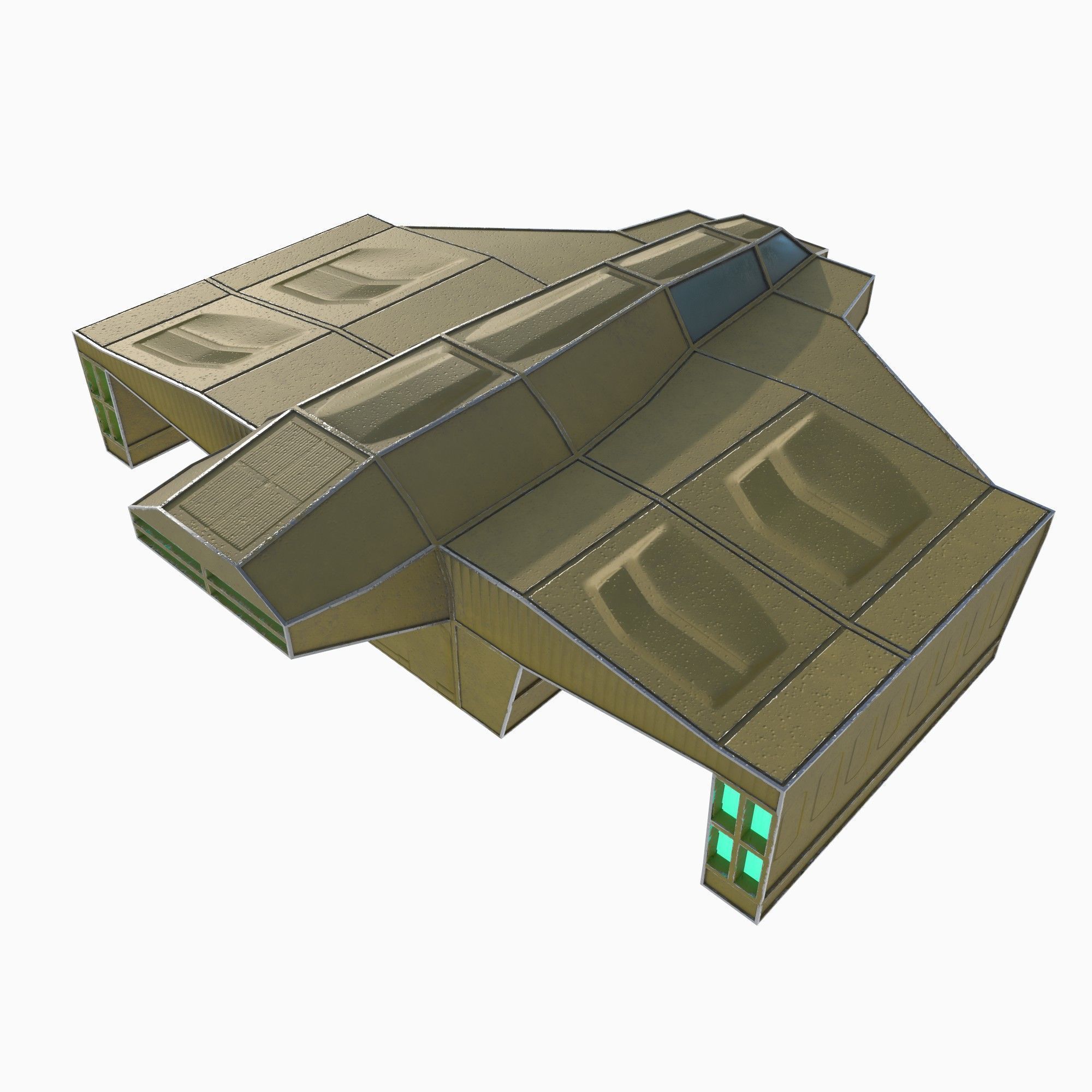 cargo ship 1 Low-poly 3D model_4