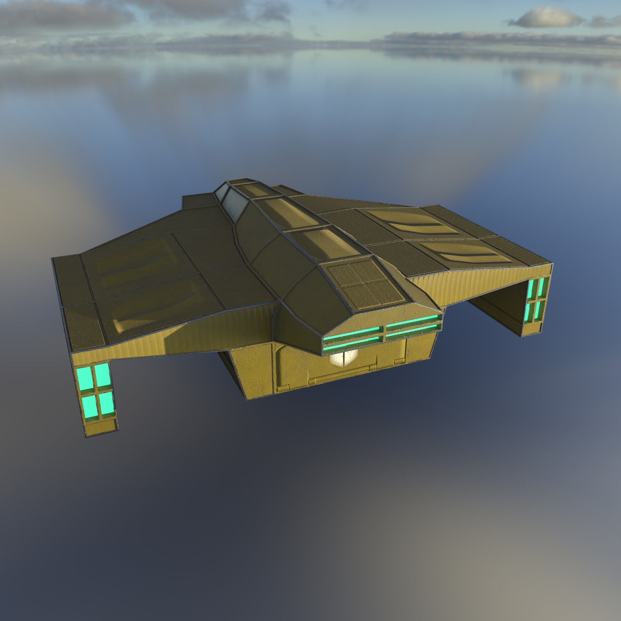 cargo ship 1 Low-poly 3D model_13
