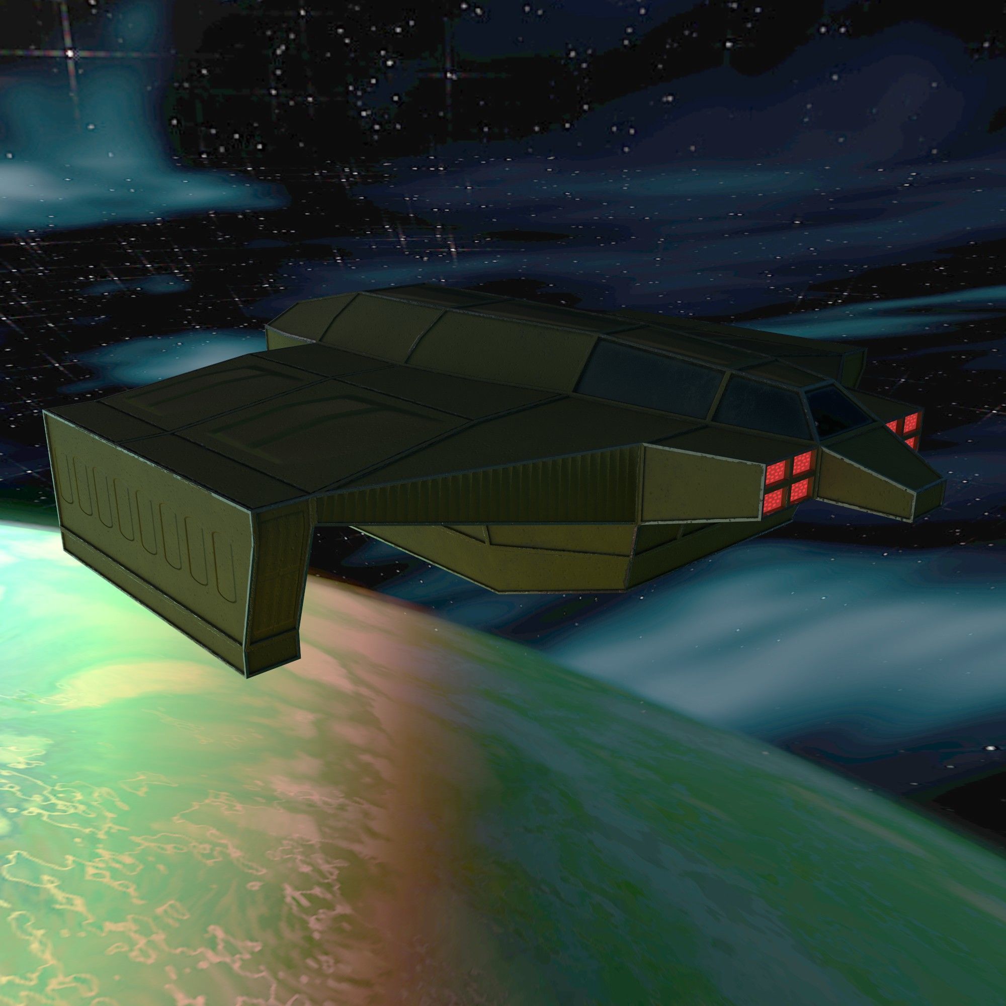 cargo ship 1 Low-poly 3D model_10