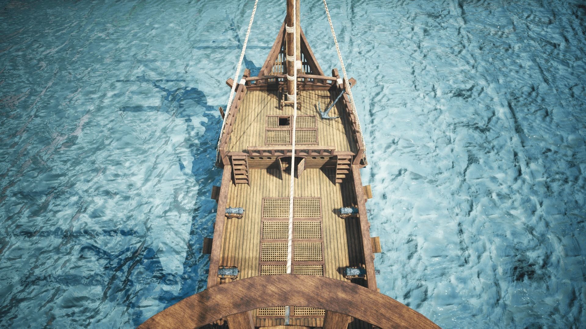 Roter Lowe Galleon Low-poly 3D model_10