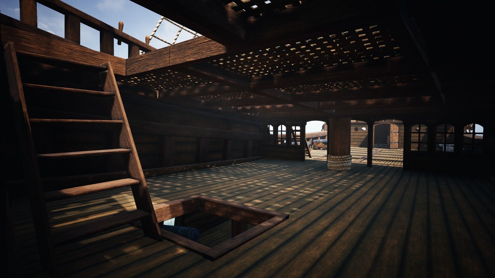 Roter Lowe Galleon Low-poly 3D model_16