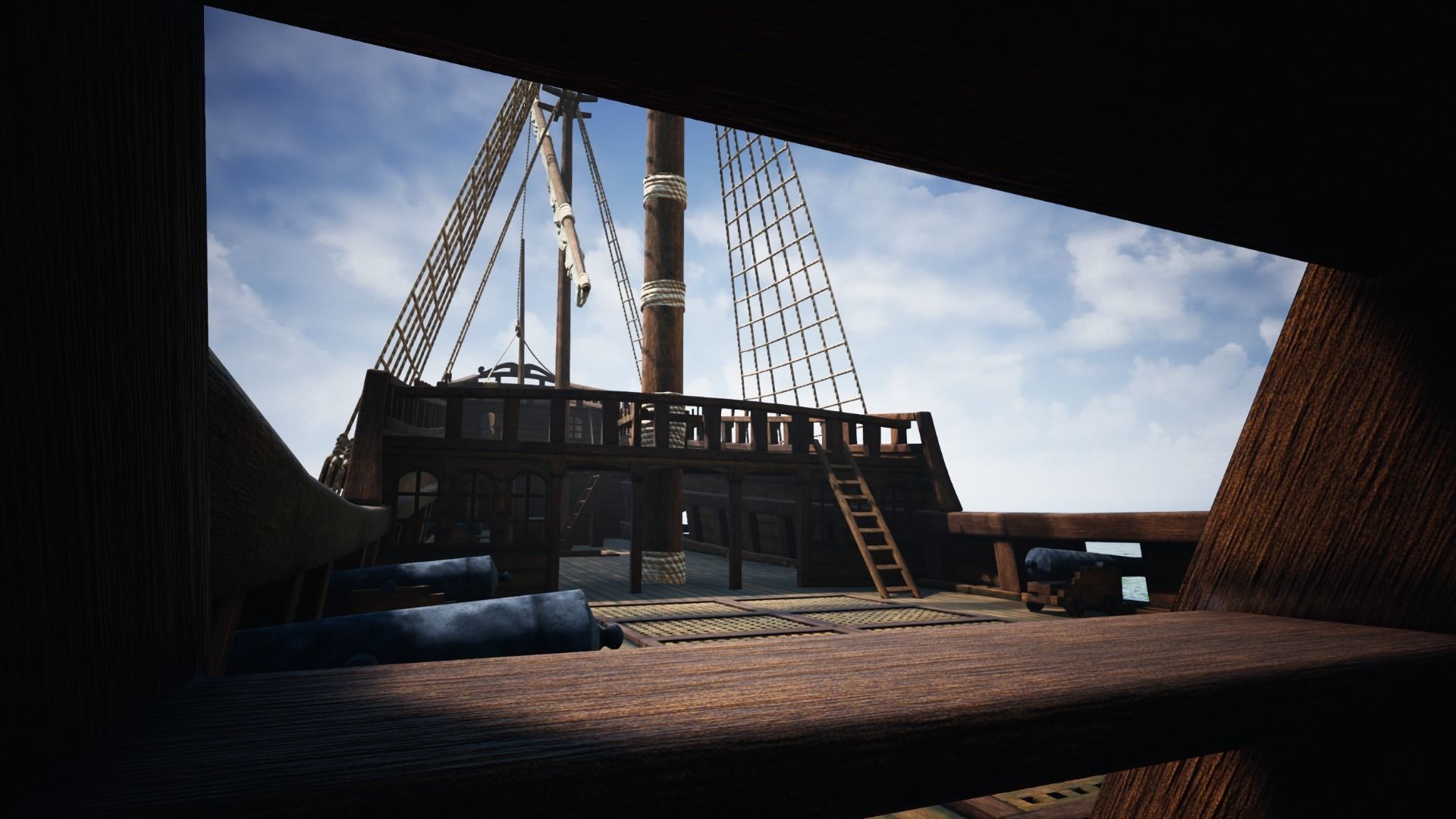 Roter Lowe Galleon Low-poly 3D model_14