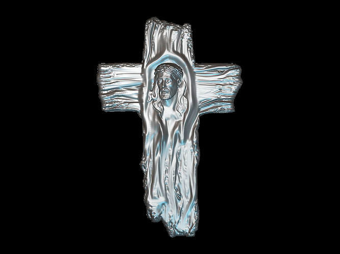Jesus on the Cross 3d model for cnc machines and 3d printers 3D model