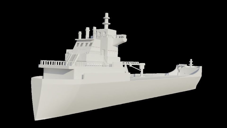 Oil Tanker Ship 3D model_1