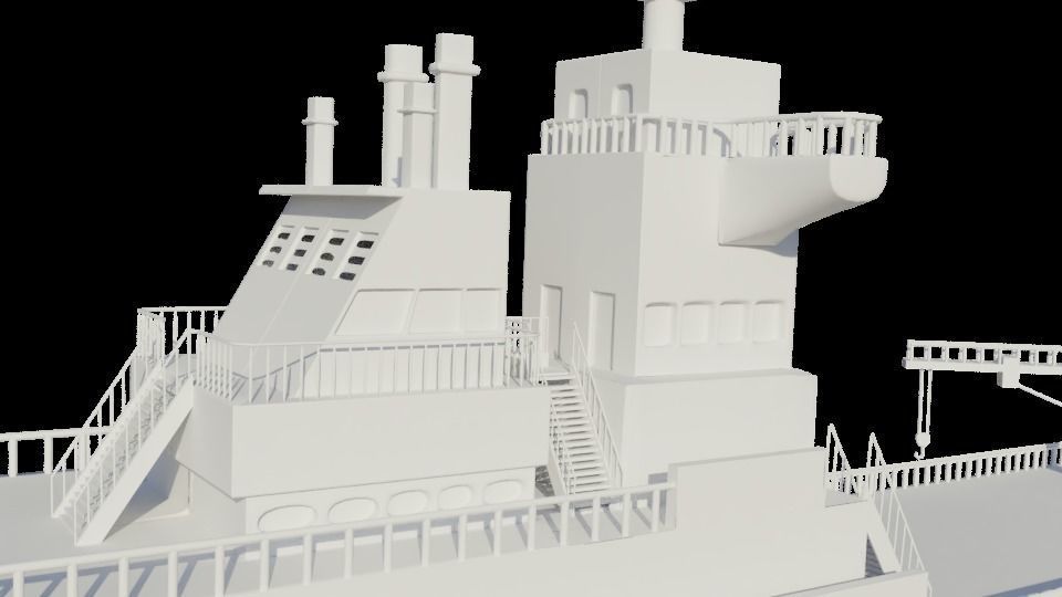 Oil Tanker Ship 3D model_4