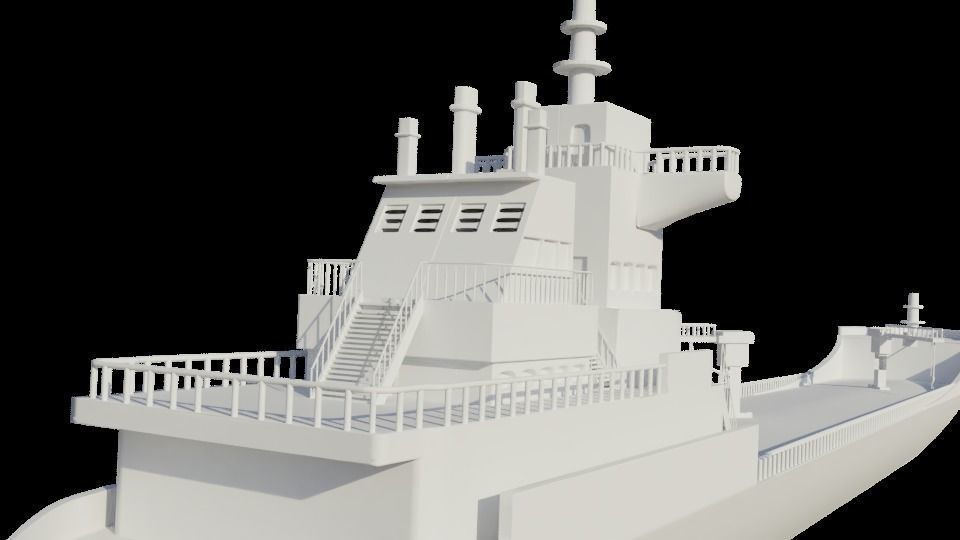 Oil Tanker Ship 3D model_3