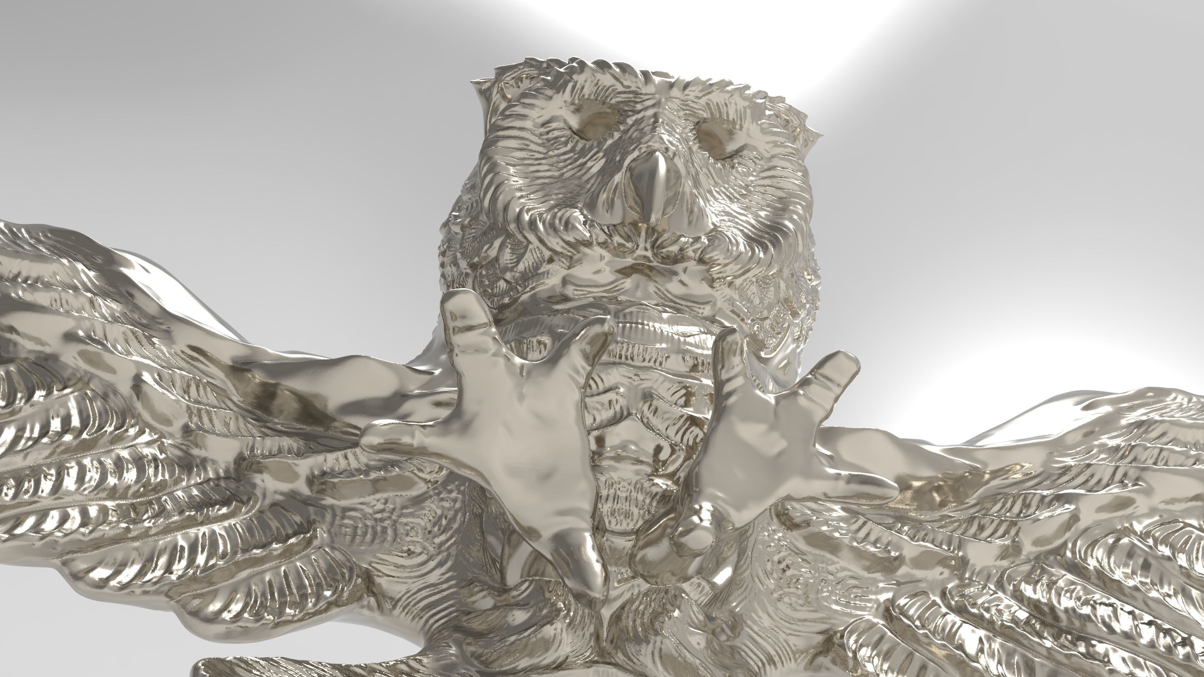 Owl pendant 3D print model_1