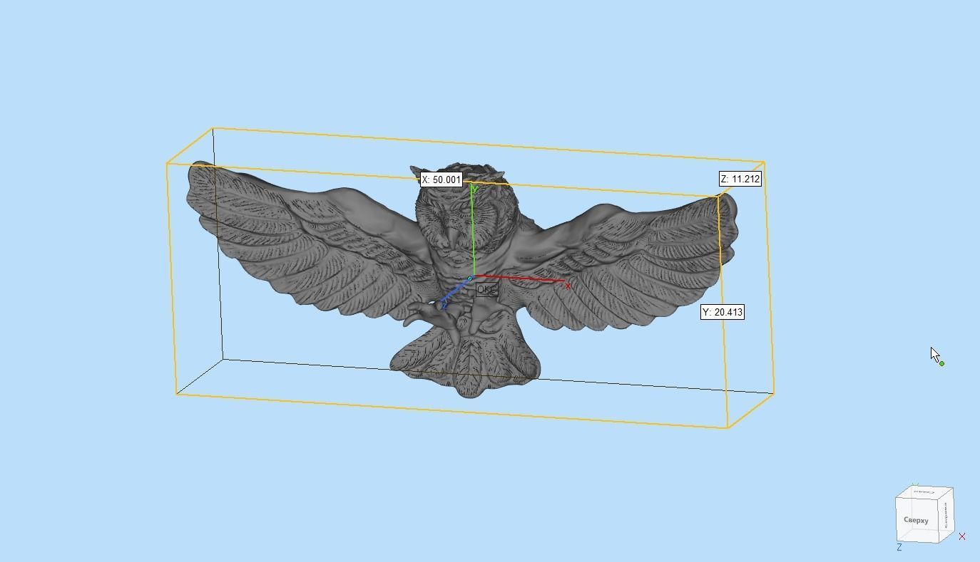 Owl pendant 3D print model_5
