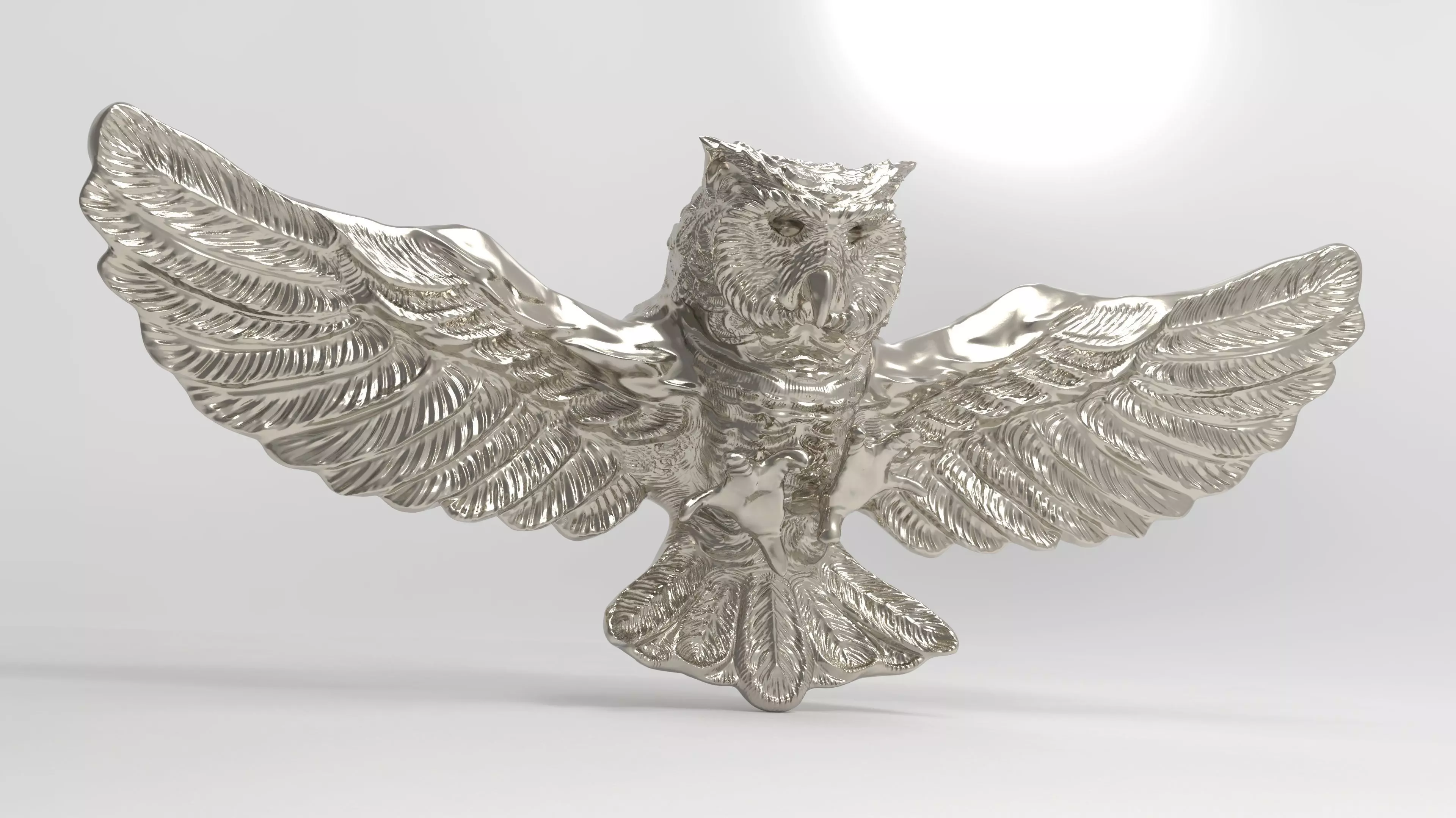 Owl pendant 3D print model_0