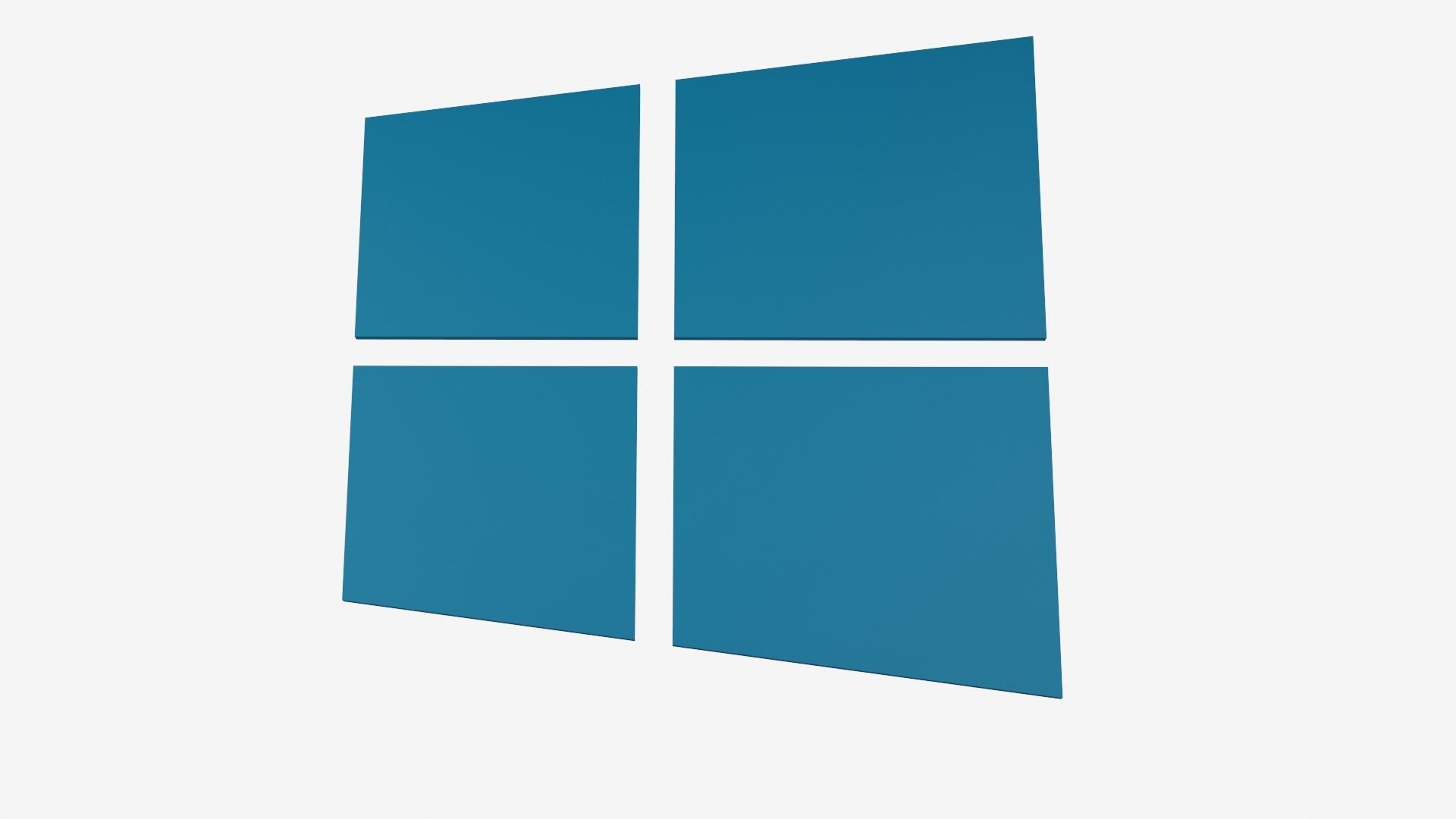 Microsoft Logo 3D Low-poly 3D model_7