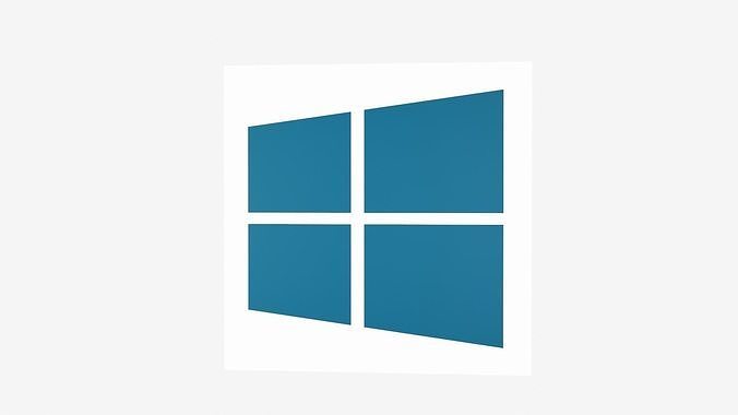 Microsoft Logo 3D Low-poly 3D model