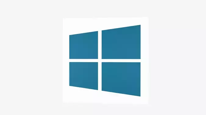 Microsoft Logo 3D Low-poly 3D model