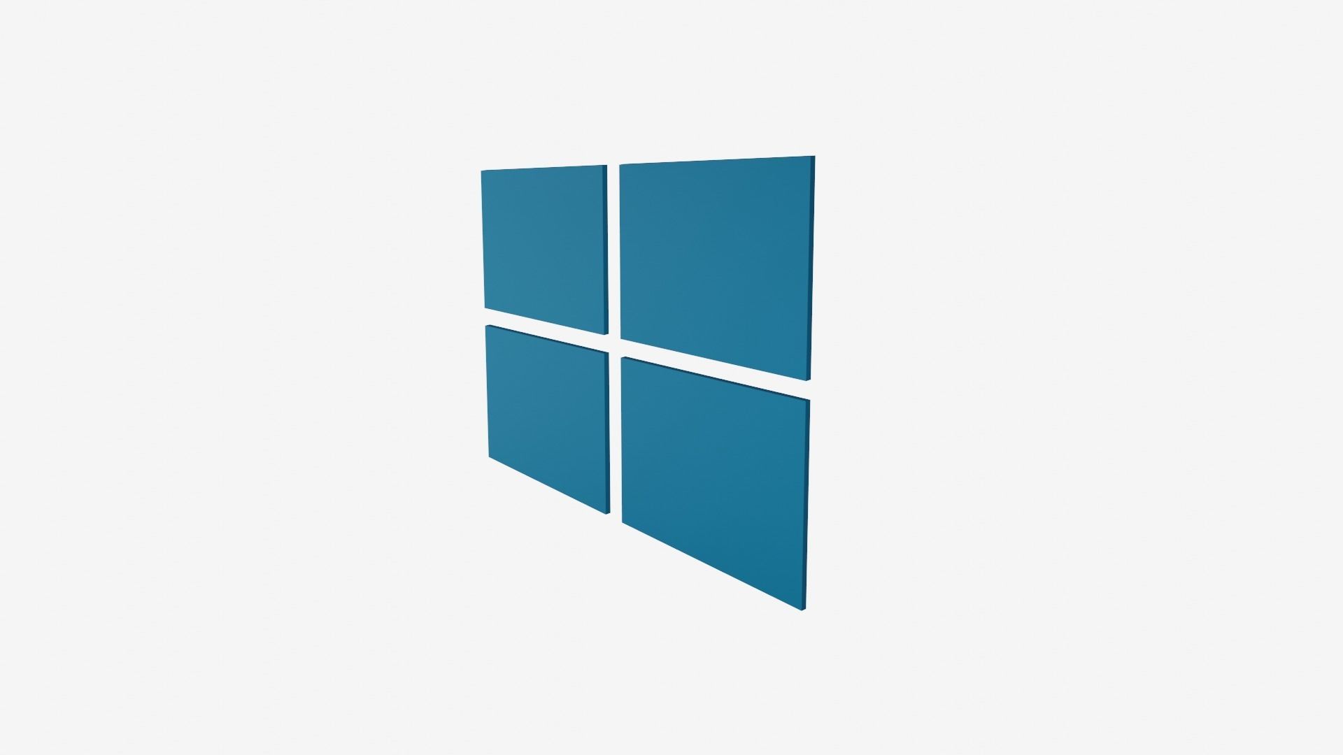 Microsoft Logo 3D Low-poly 3D model_5